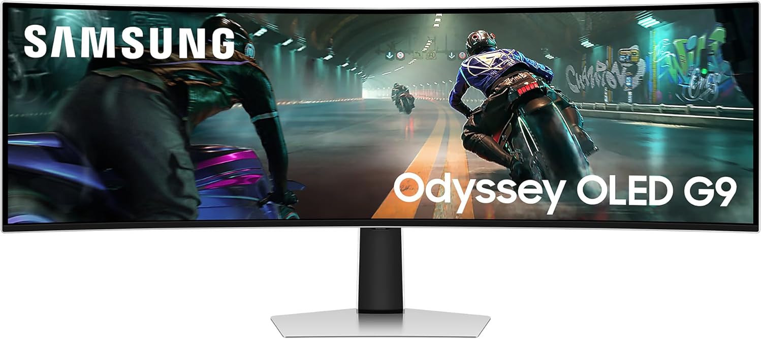 SAMSUNG 49-Inch Odyssey G9 G91SD, OLED, DQHD Super Ultra Wide Gaming Monitor, Refresh Rate 144Hz & R