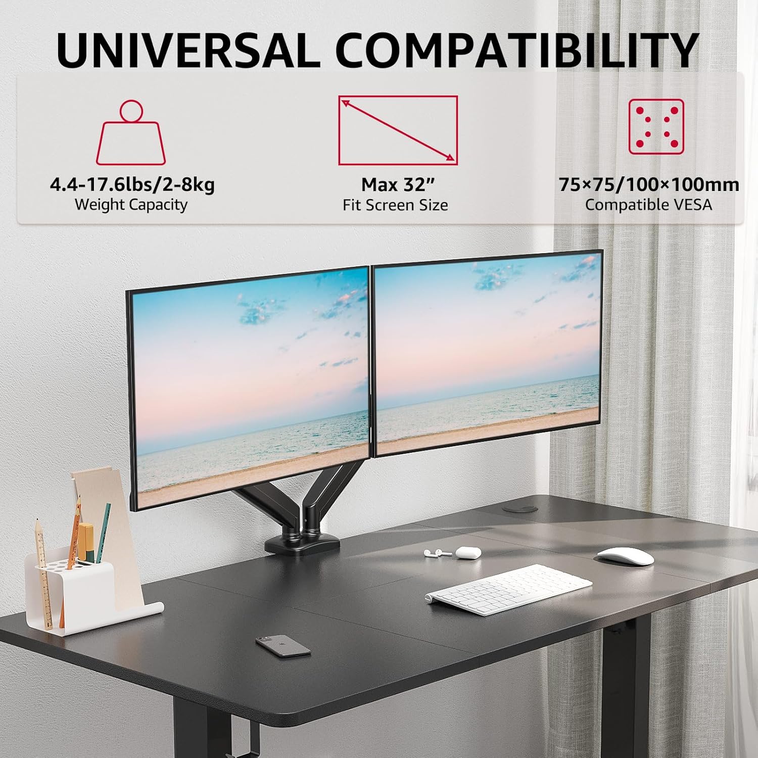 Redragon GMK915 Dual Monitor Mount Stand