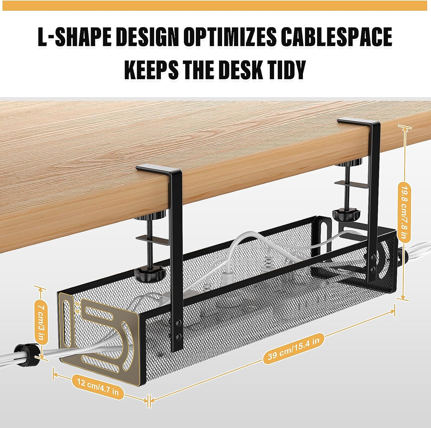 Under Desk Cable Management Tray