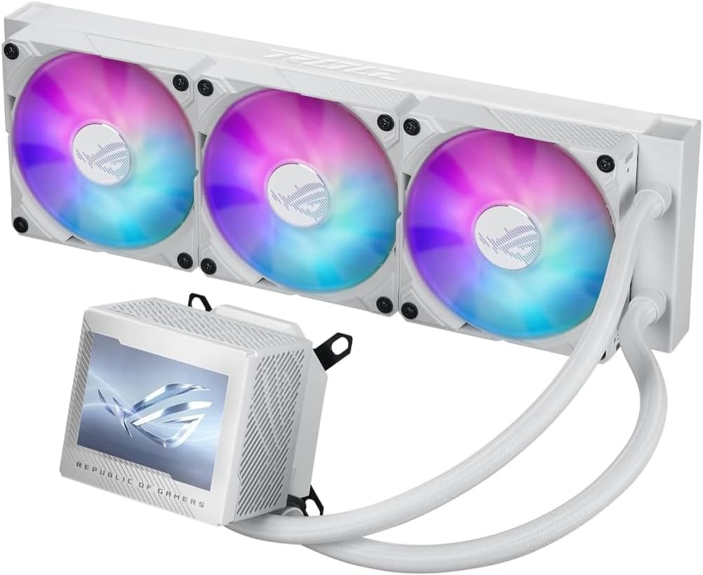 ROG Ryujin III 360 ARGB Extreme White Edition AIO Cooler with Asetek Gen8 V2 Pump; Thickened Magneti