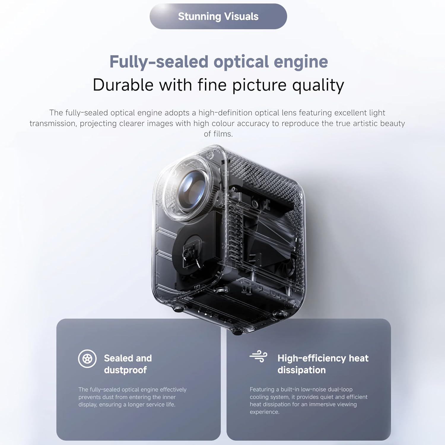 Xiaomi Smart Projector L1 Full HD 1080p Portable Projector Official Google TV & Netflix Built-In 200 ANSI Lumens Dolby Audio 2GB+16GB Storage Wi-Fi Smart Home Cinema - Black (UK Version)