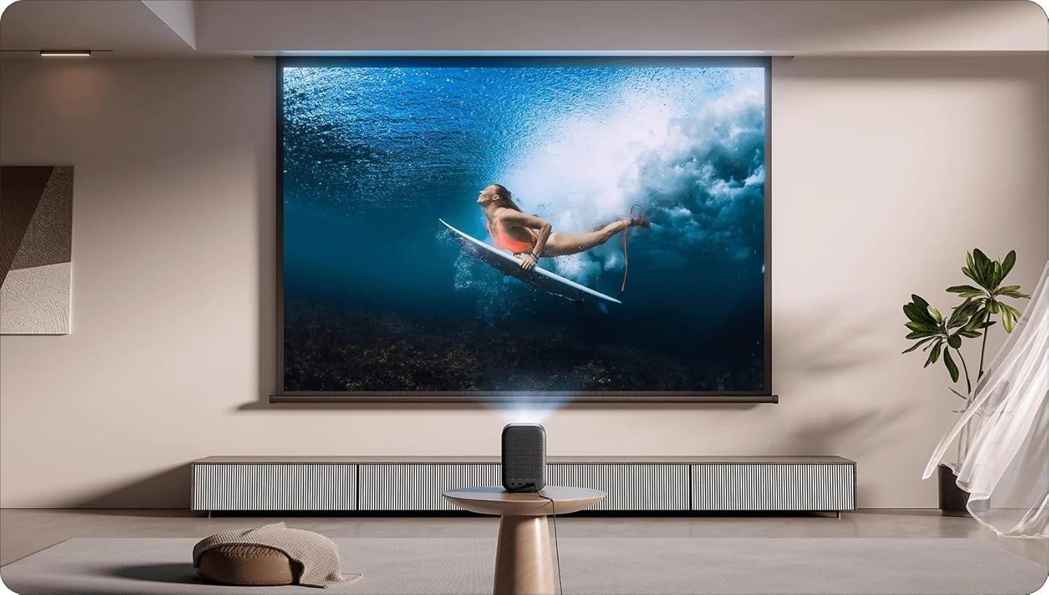 Xiaomi Smart Projector L1 Full HD Portable Laser Smart TV Projector Built-In Android TV Wi-Fi & Bluetooth Dual Speakers Premium Compact Home Theater Design - Black (EU Version | BHR9417EU)