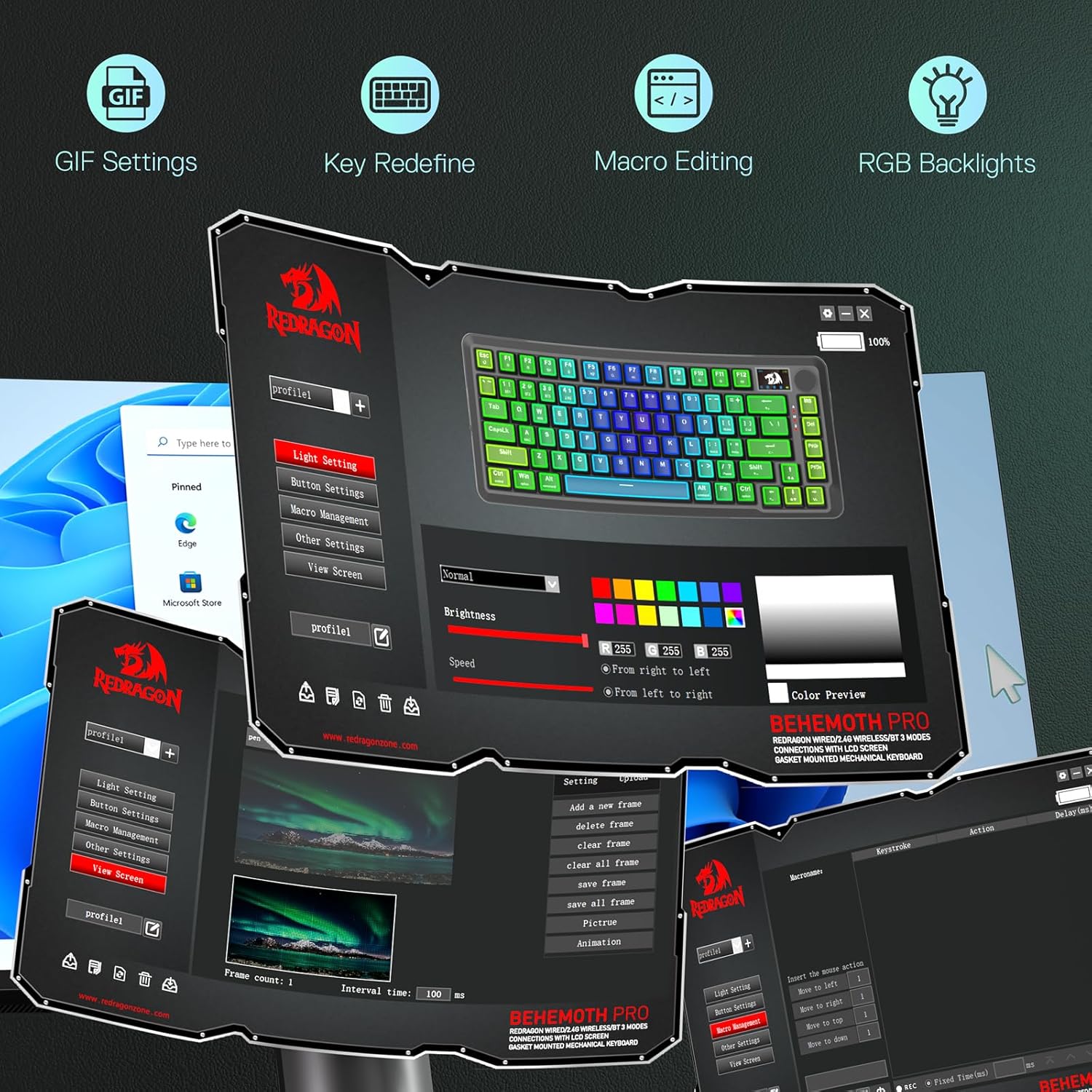 Redragon K724 PRO Wireless Mechanical Keyboard