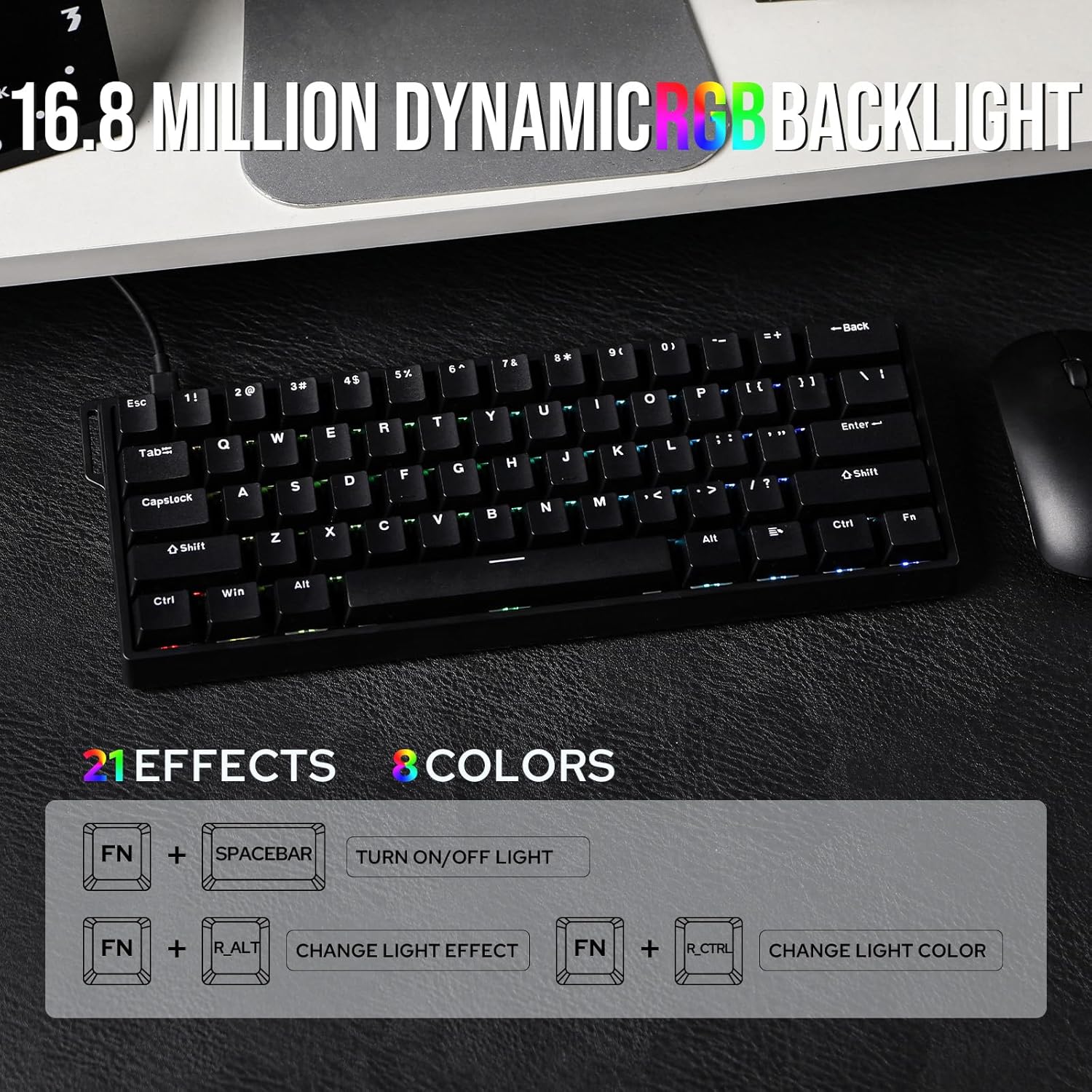 EPOMAKER AULA WIN60 HE Wired 60% Keyboard