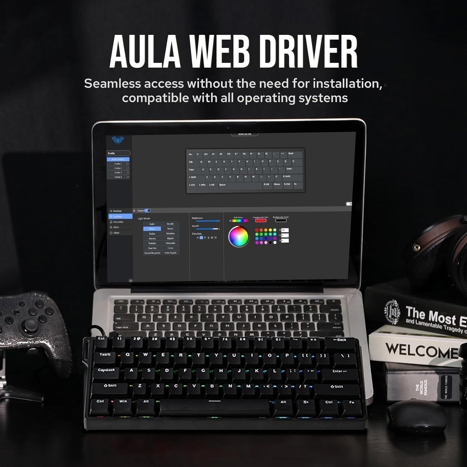 EPOMAKER AULA WIN60 HE Wired 60% Keyboard