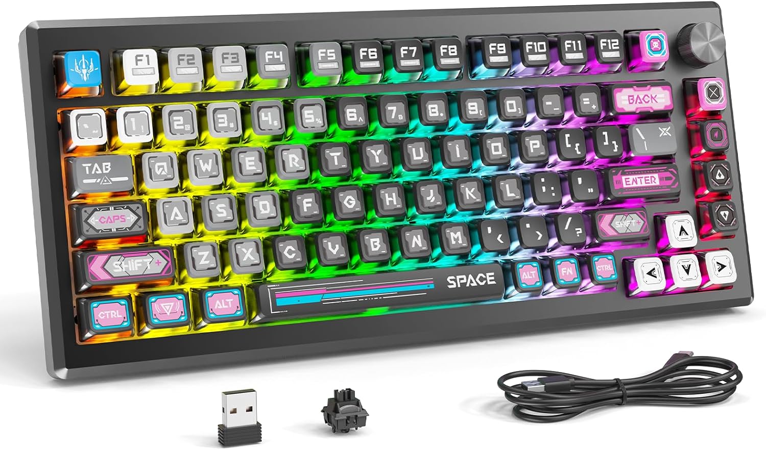 Redragon K732 Wireless Mechanical Keyboard - Anodized Aluminum RGB