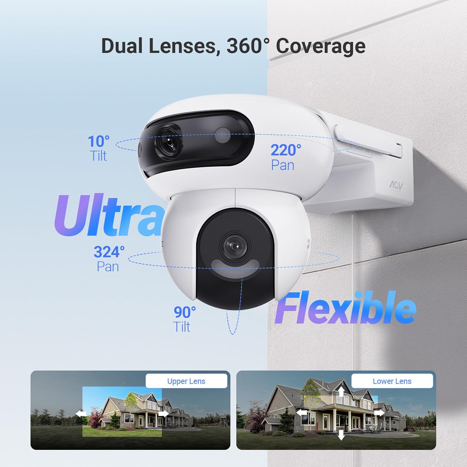 EZVIZ HB90 Dual 8MP Wireless Dual-Lens Motorized Solar Outdoor Security Camera Always-On Mode AI Person & Vehicle Detection With 8W Solar Panel