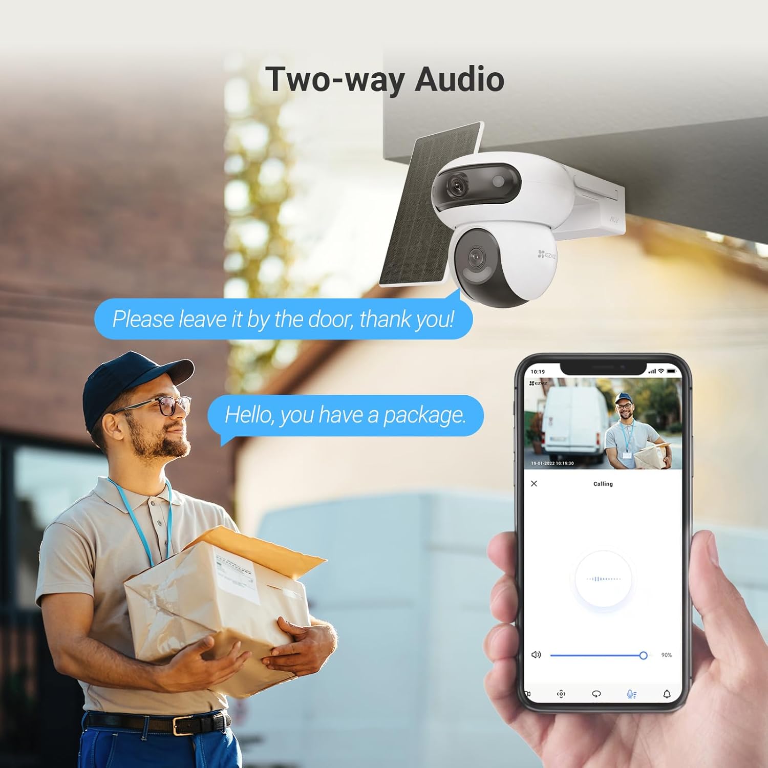 EZVIZ HB90 Dual 8MP Wireless Dual-Lens Motorized Solar Outdoor Security Camera Always-On Mode AI Person & Vehicle Detection With 8W Solar Panel