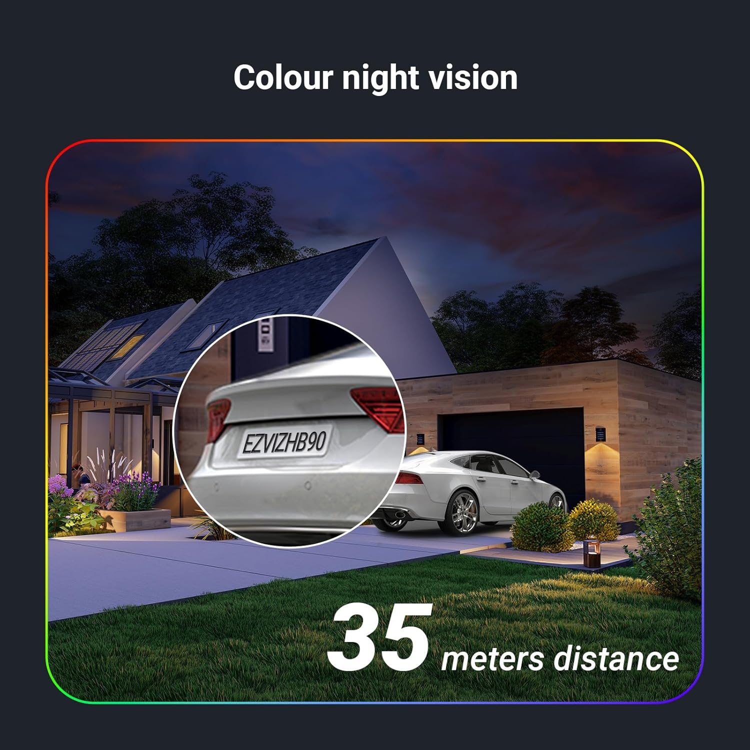 EZVIZ HB90 Dual 8MP Wireless Dual-Lens Motorized Solar Outdoor Security Camera Always-On Mode AI Person & Vehicle Detection With 8W Solar Panel