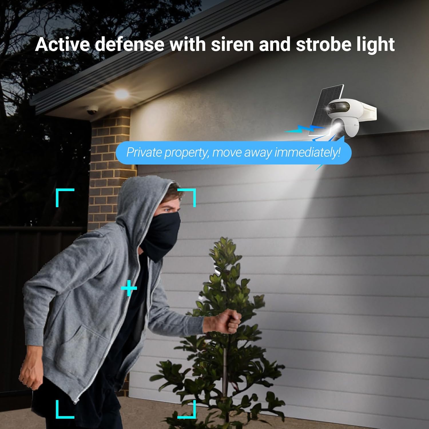 EZVIZ HB90 Dual 8MP Wireless Dual-Lens Motorized Solar Outdoor Security Camera Always-On Mode AI Person & Vehicle Detection With 8W Solar Panel