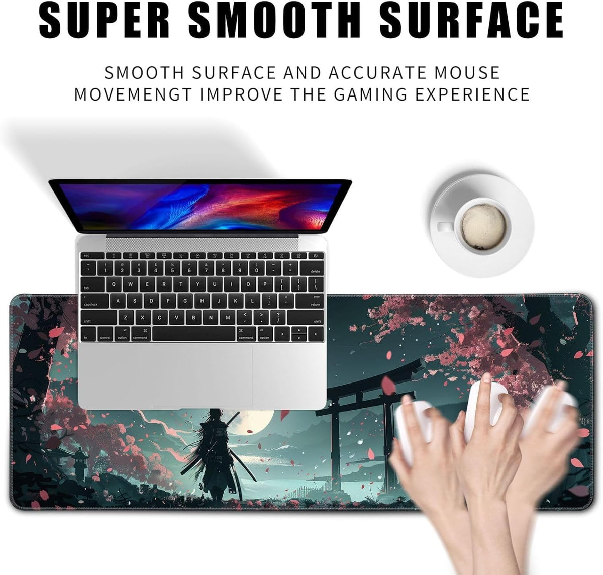 Japanese Full Moon Large Mouse Pad 30 × 70 cm