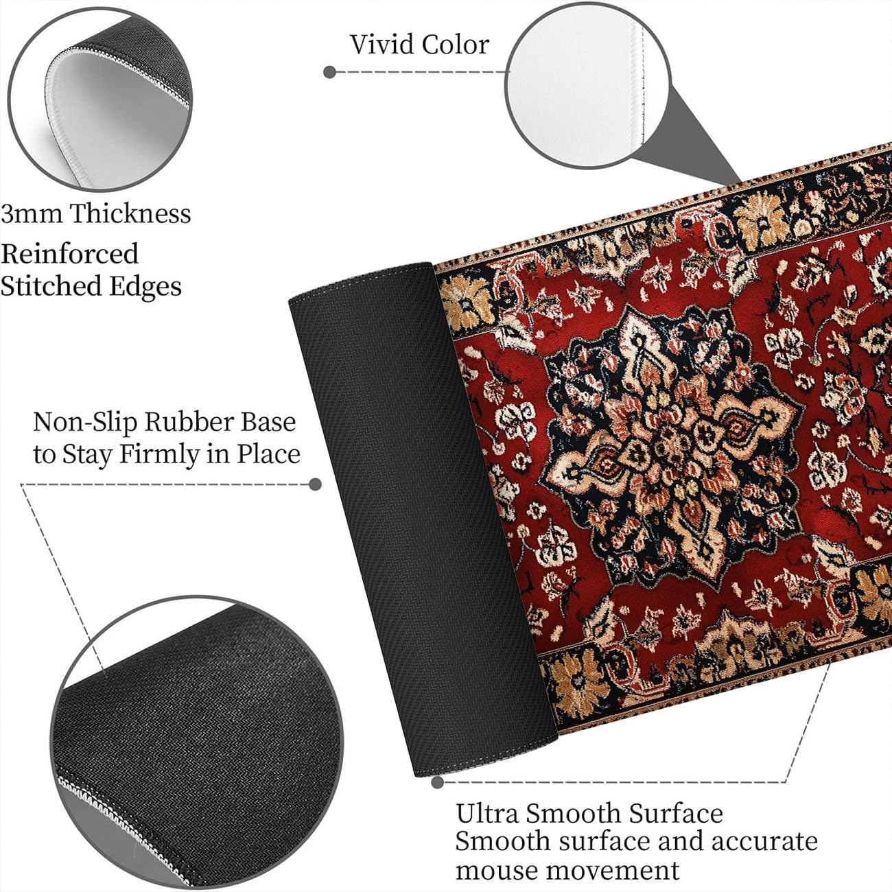 Bohemian Large Gaming Mouse Pad 31.5x11.8