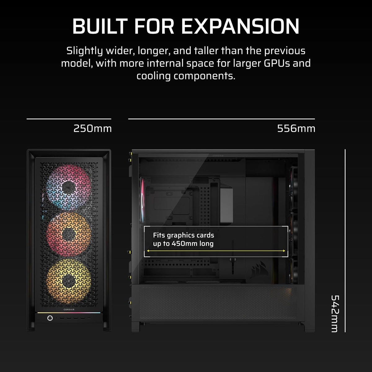 CORSAIR FRAME 5000D RS ARGB Mid-Tower Case Black