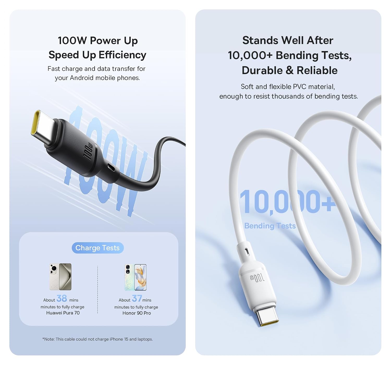 Baseus 100W USB-A to USB-C Charging Cable