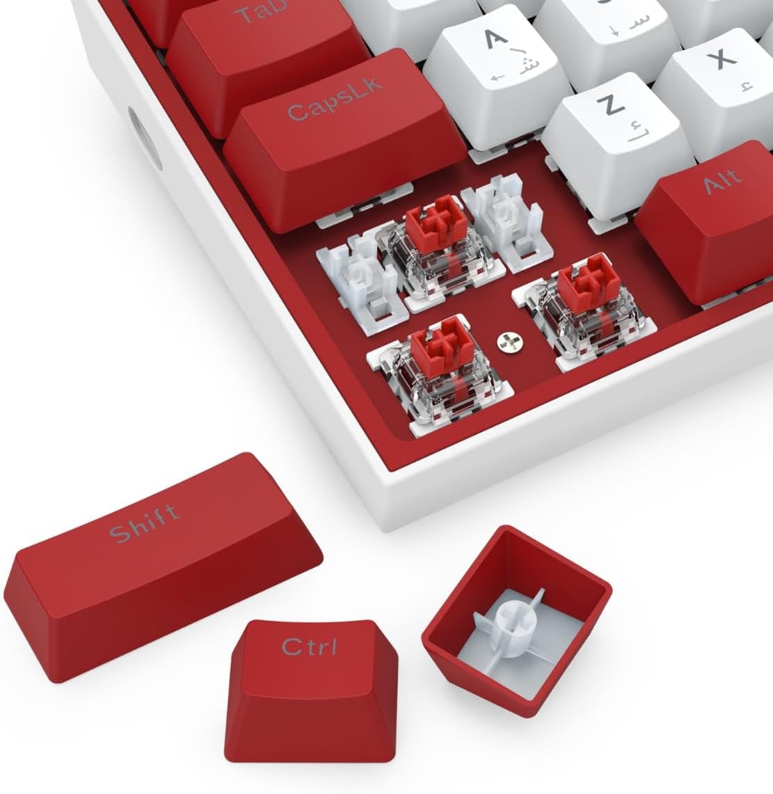 Redragon FIZZ K617 60% Wired Mechanical Keyboard, Red Switches, No-Slip Stand, Vibrant RGB, Hot-Swap