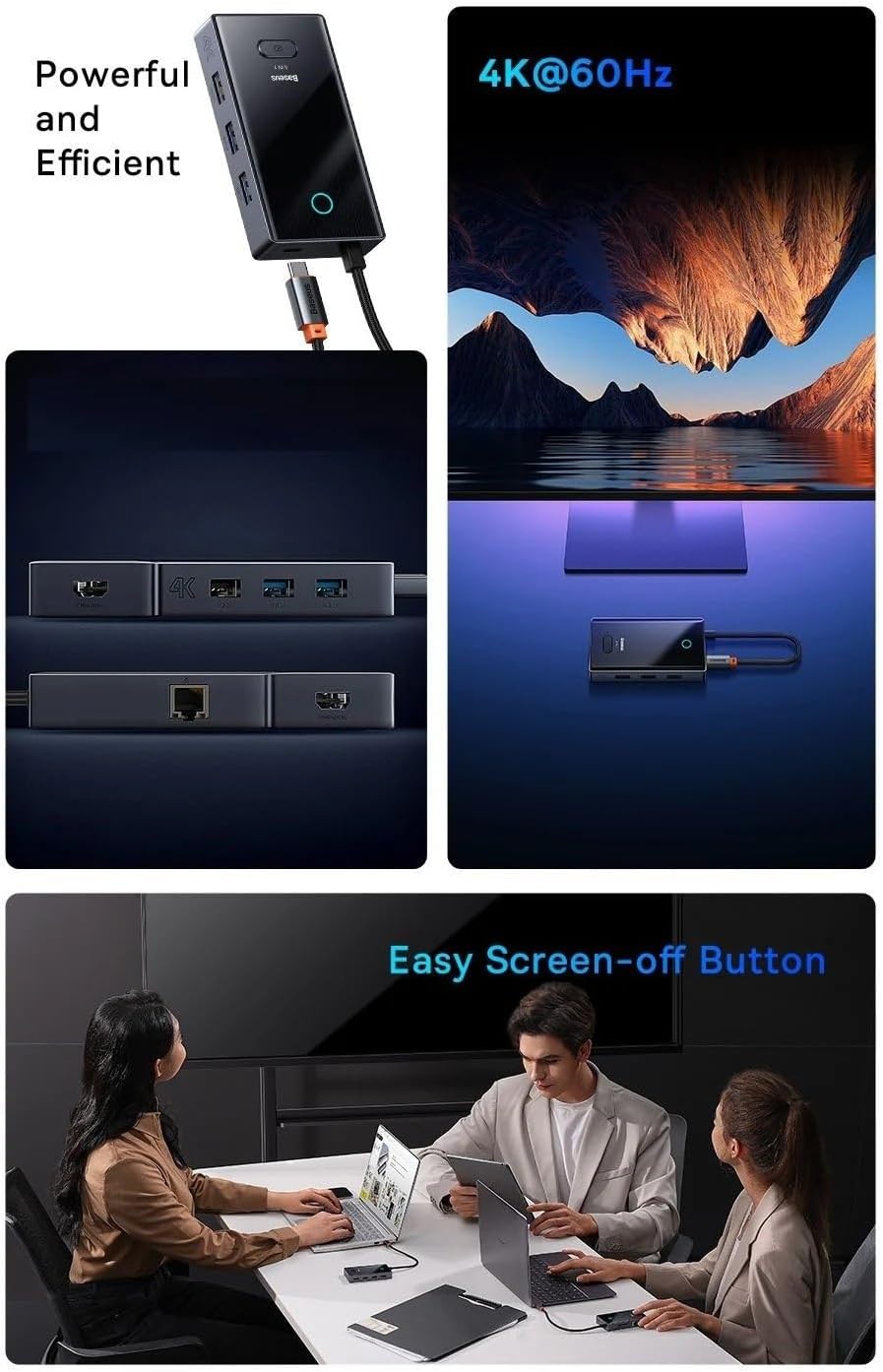 Baseus 6-Port USB-C Hub Docking Station