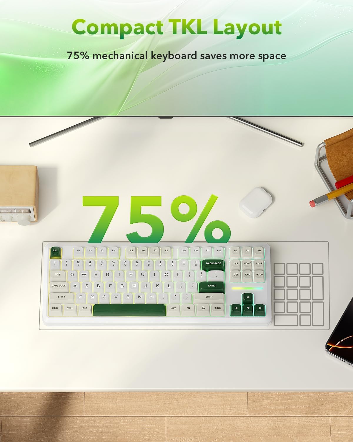 Redragon K734W RGB Pro Mechanical Keyboard 81 Keys