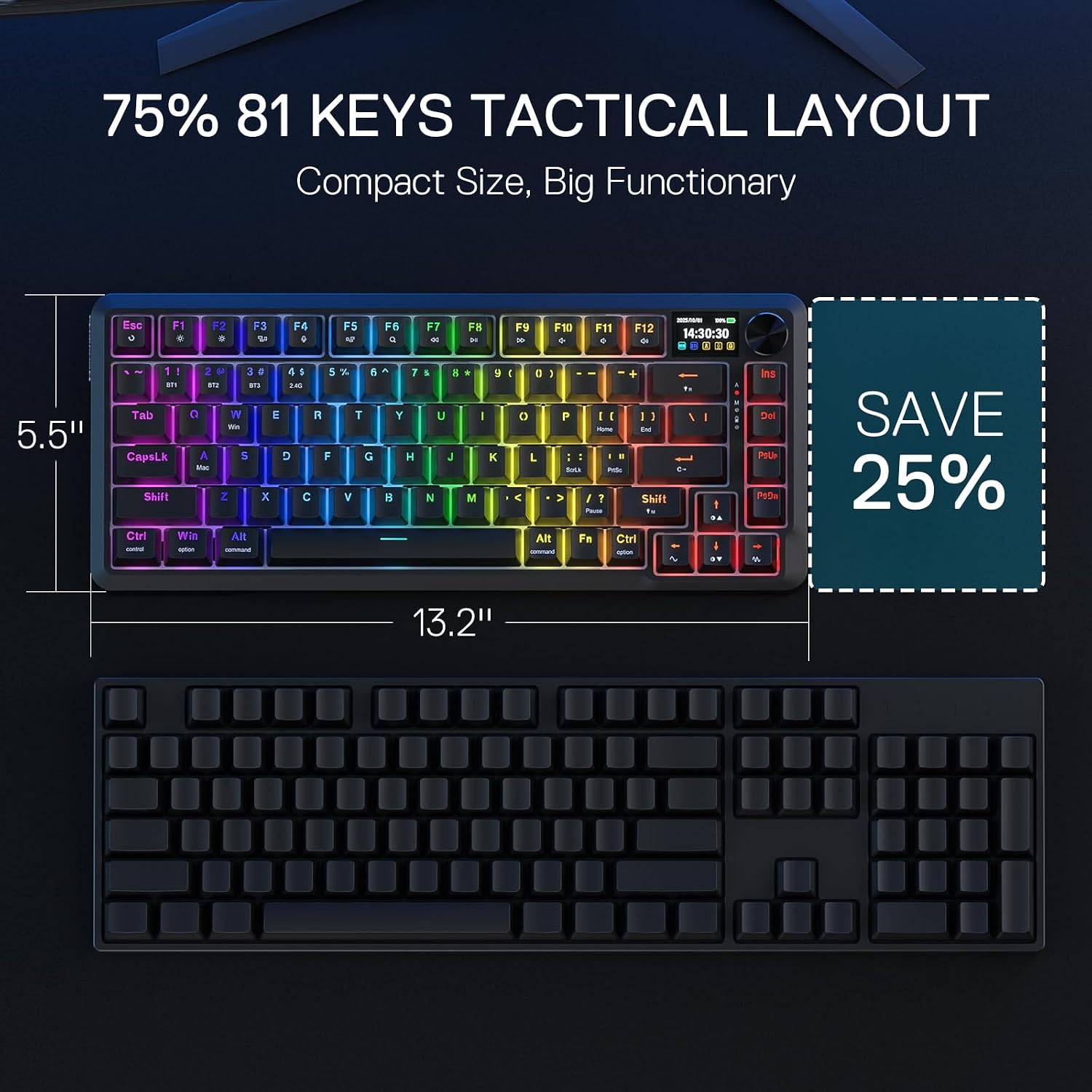 Redragon K724 PRO Wireless Gasket Mechanical Keyboard