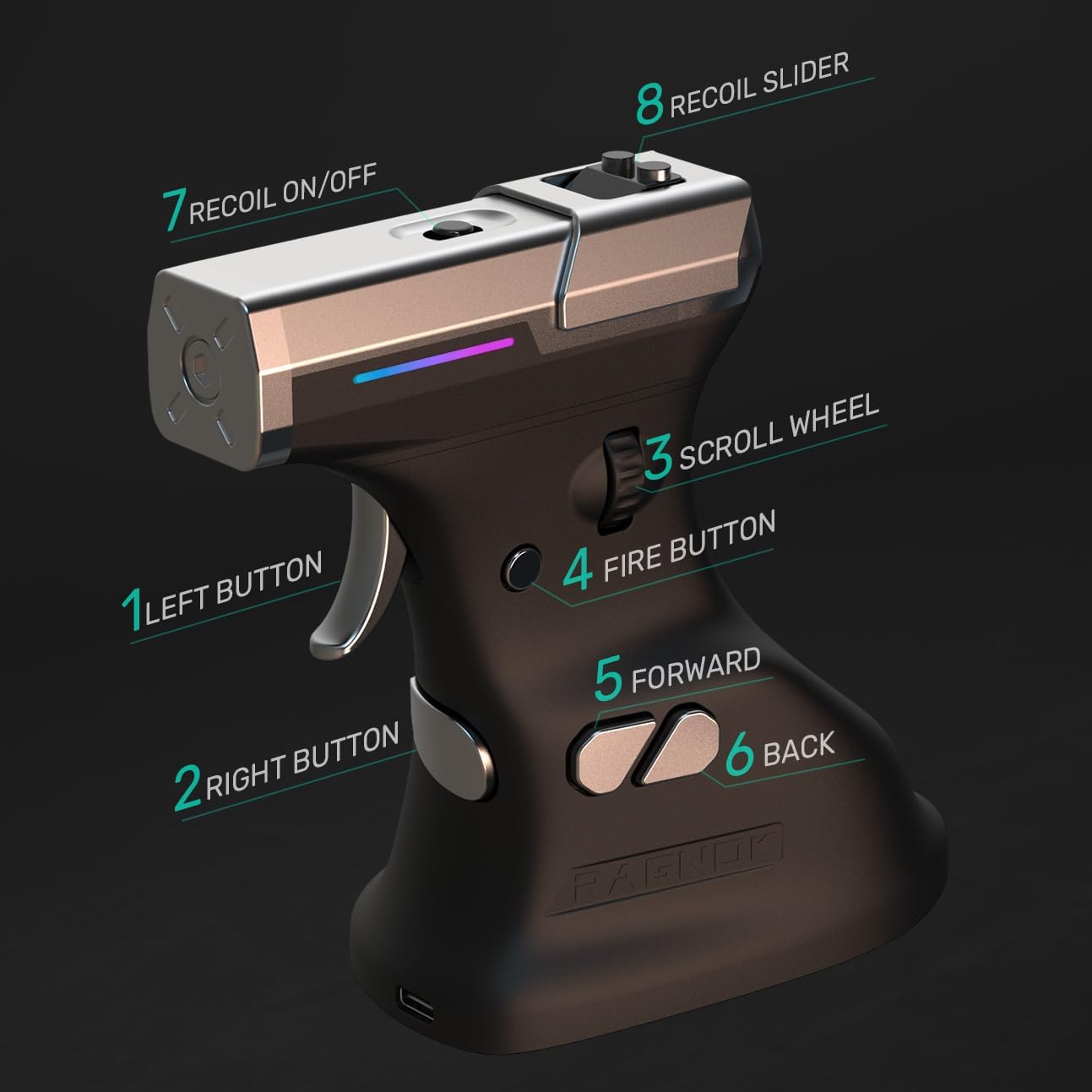 ErgoStrike7 FPS Gaming Mouse USB Wired