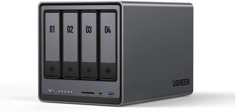 UGREEN NAS DXP4800 4-Bay Desktop NAS, Intel N100 Quad-core CPU, 8GB DDR5 RAM, 32G eMMC, 2 * 2.5GbE,