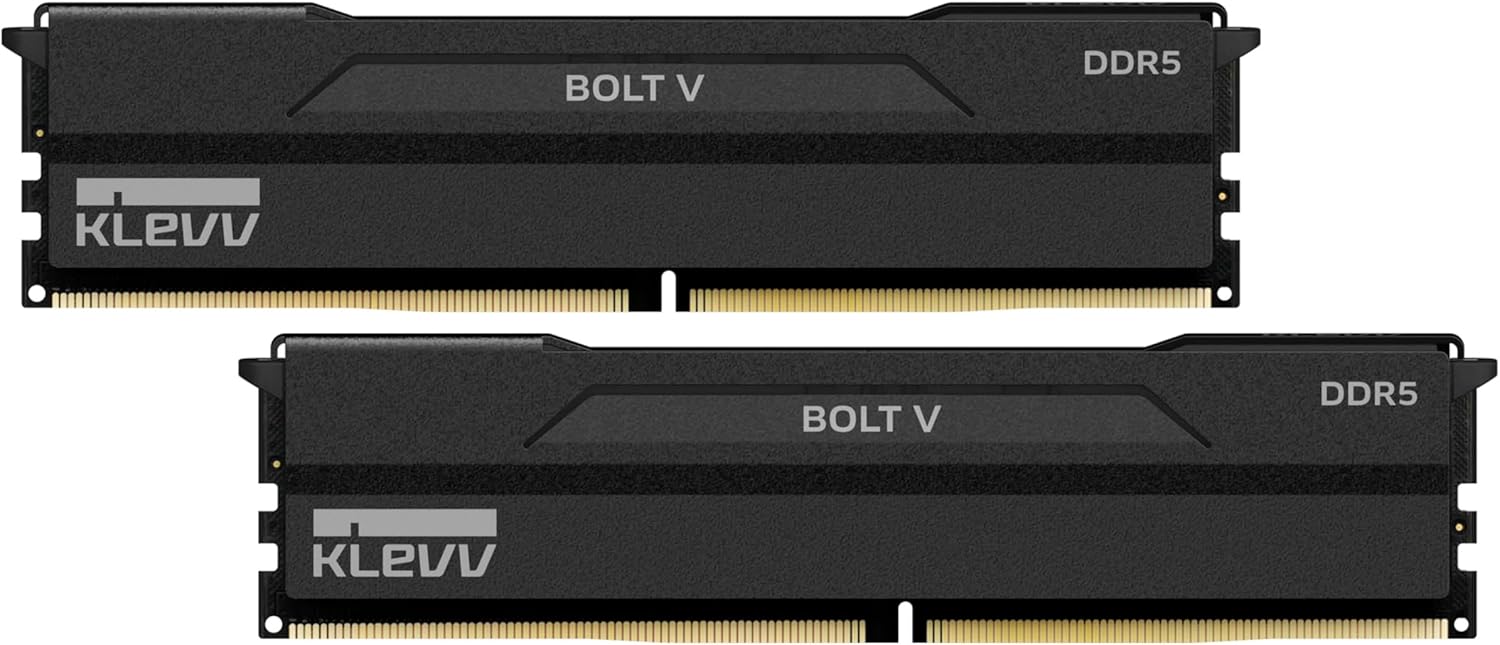 KLEVV BOLT V DDR5 32GB (2x 16GB) 6000MT/s CL28 Gaming Memory RAM kit XMP 3.0 Non-RGB High Performanc