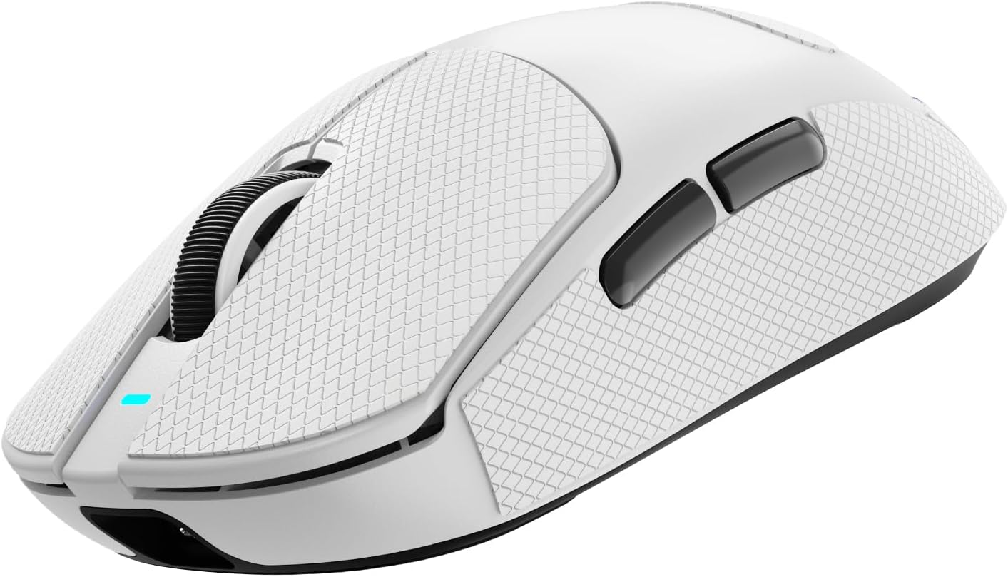 ATTACK SHARK X8PLUS Mouse with Grip Tape for Large Hand, 55g SUPERLIGHT, PixArt PAW3395PRO Gaming Se