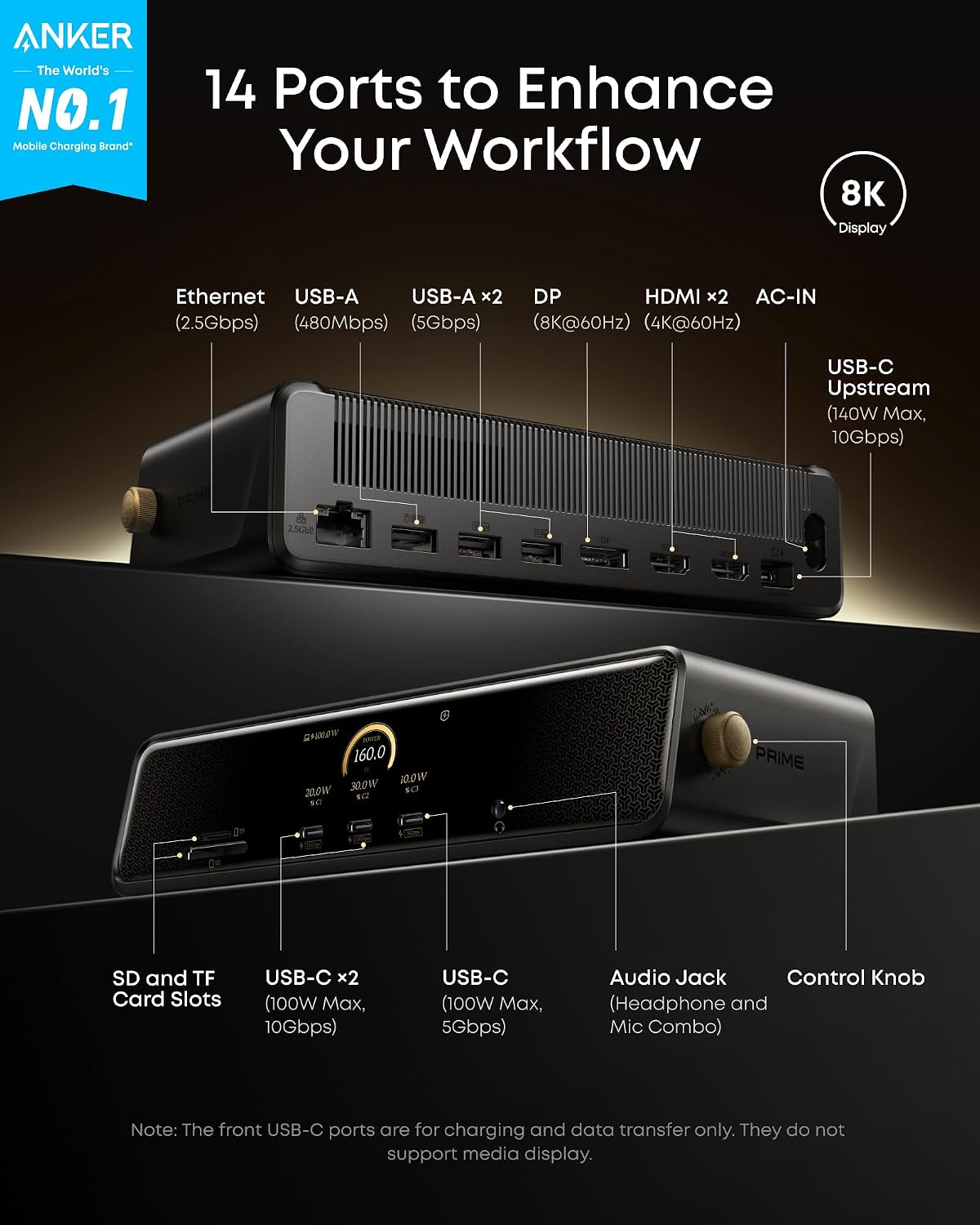 Anker Prime Docking Station DL7400 Black Myth