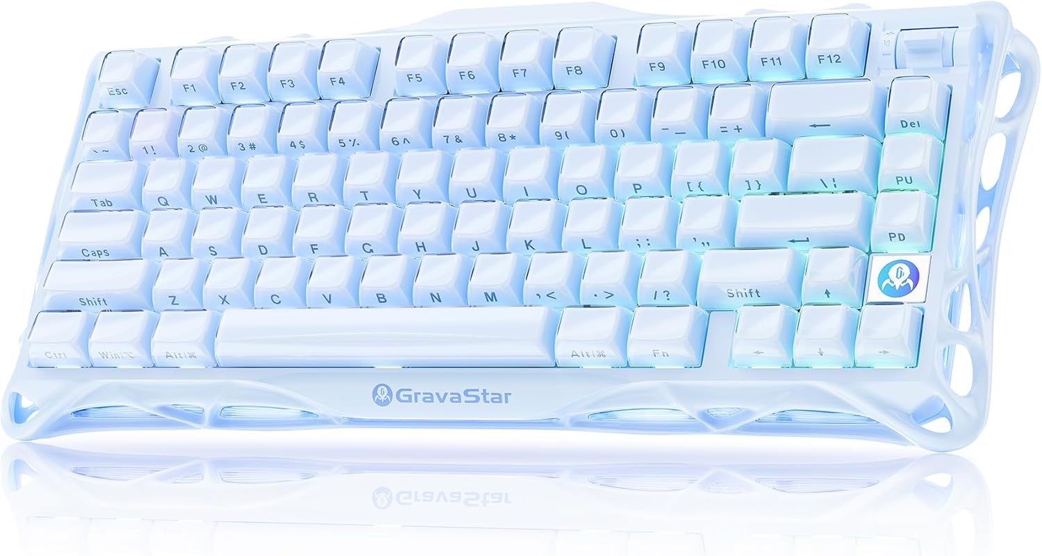 GravaStar Mercury K1 Mechanical Gaming Keyboard 75% - Blue