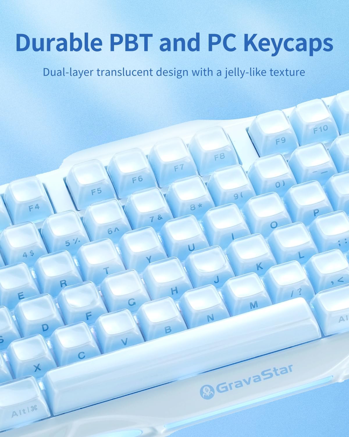 GravaStar Mercury K1 Mechanical Gaming Keyboard 75% - Blue