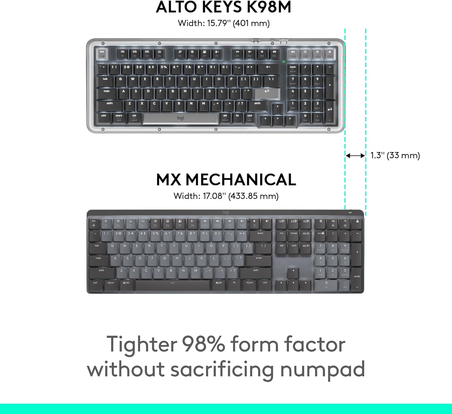 Logitech Alto Keys K98M Wireless Mechanical Keyboard