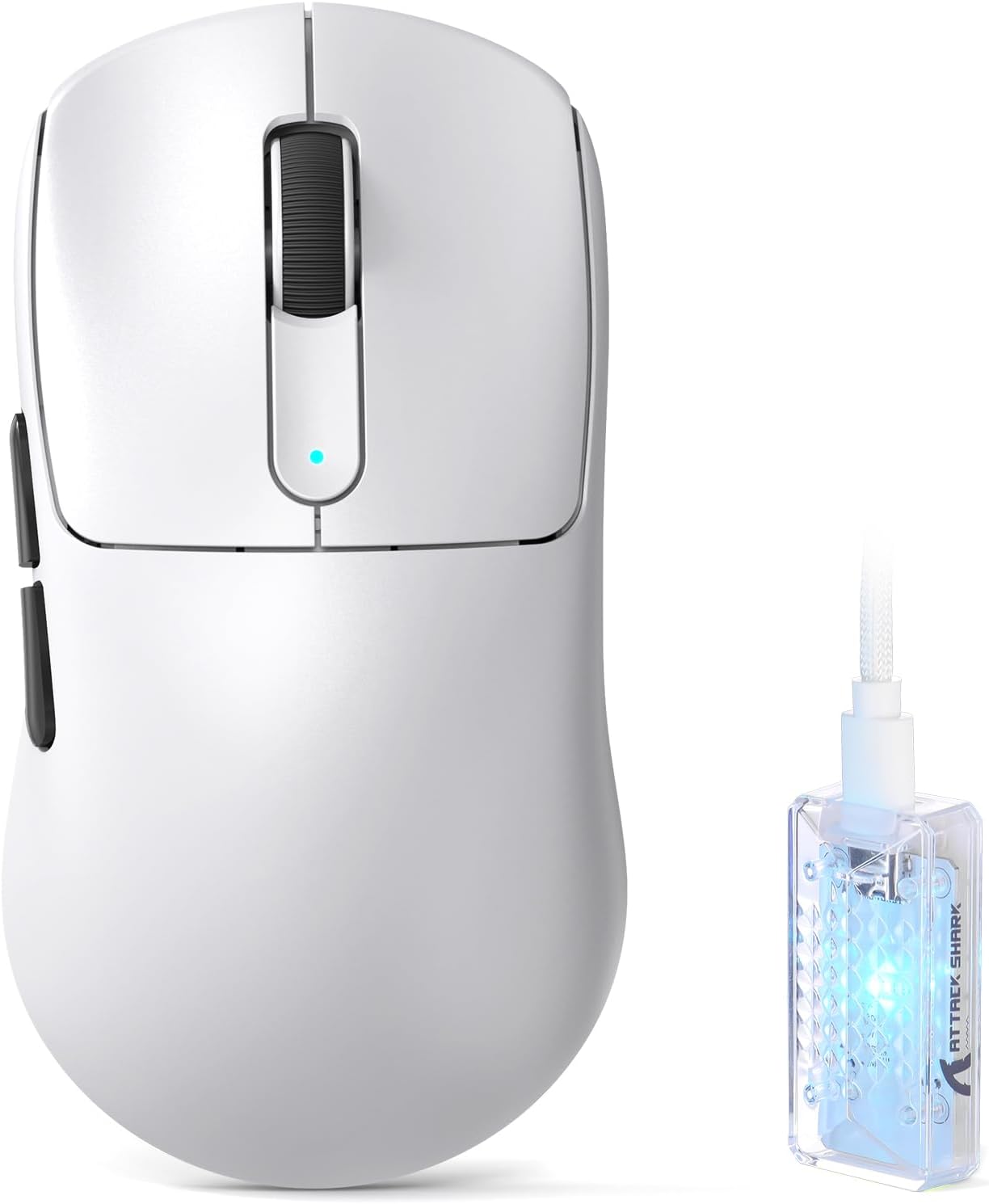 ATTACK SHARK V5 Wireless Gaming Mouse, 53g, Optical Microswitch, Nordic52840 MCU, PAW3950MAX, 8KHz L