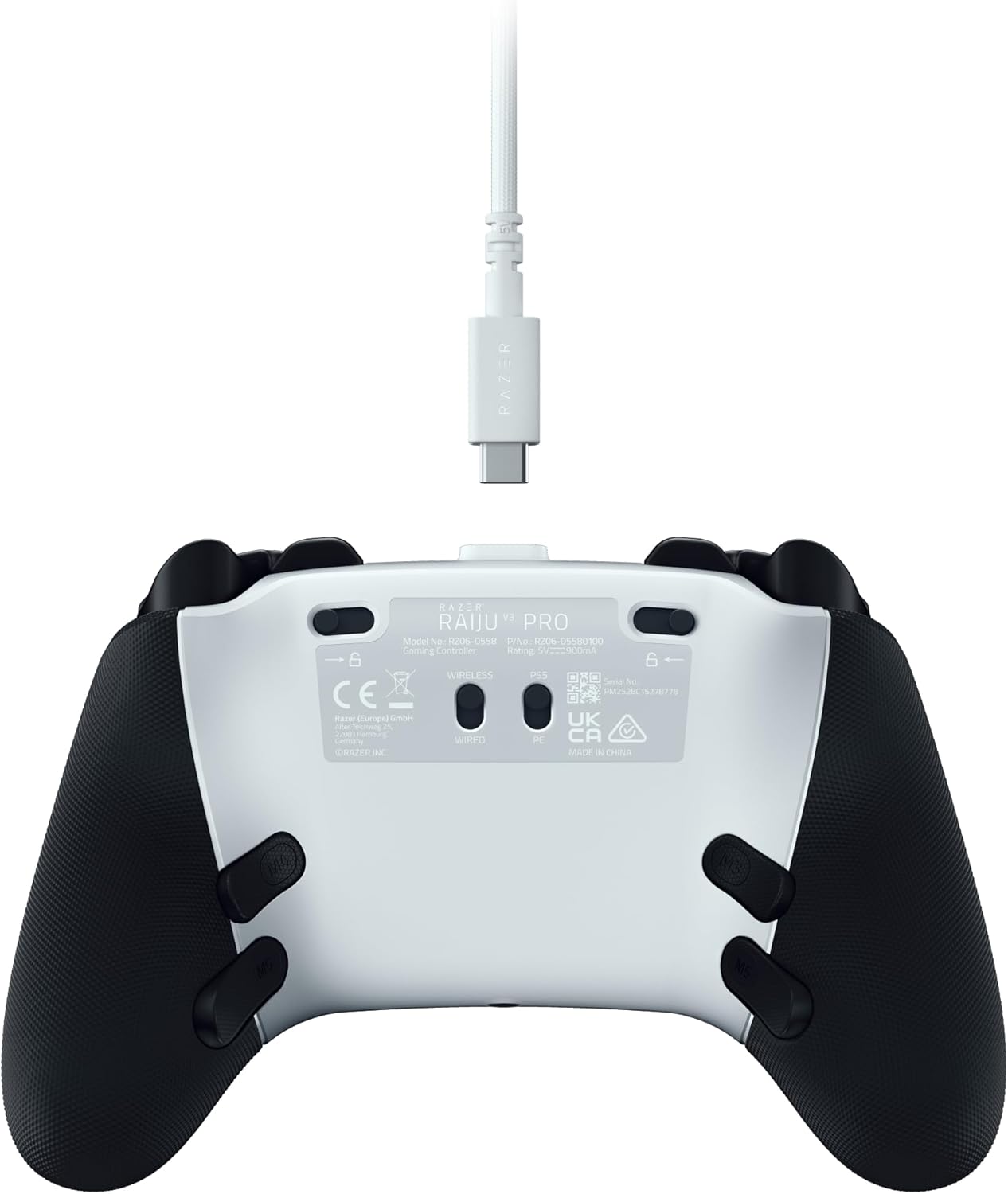 Razer Raiju V3 Pro - Wireless Esports Controller for PlayStation 5 and PC - 4 Removable Buttons & 2