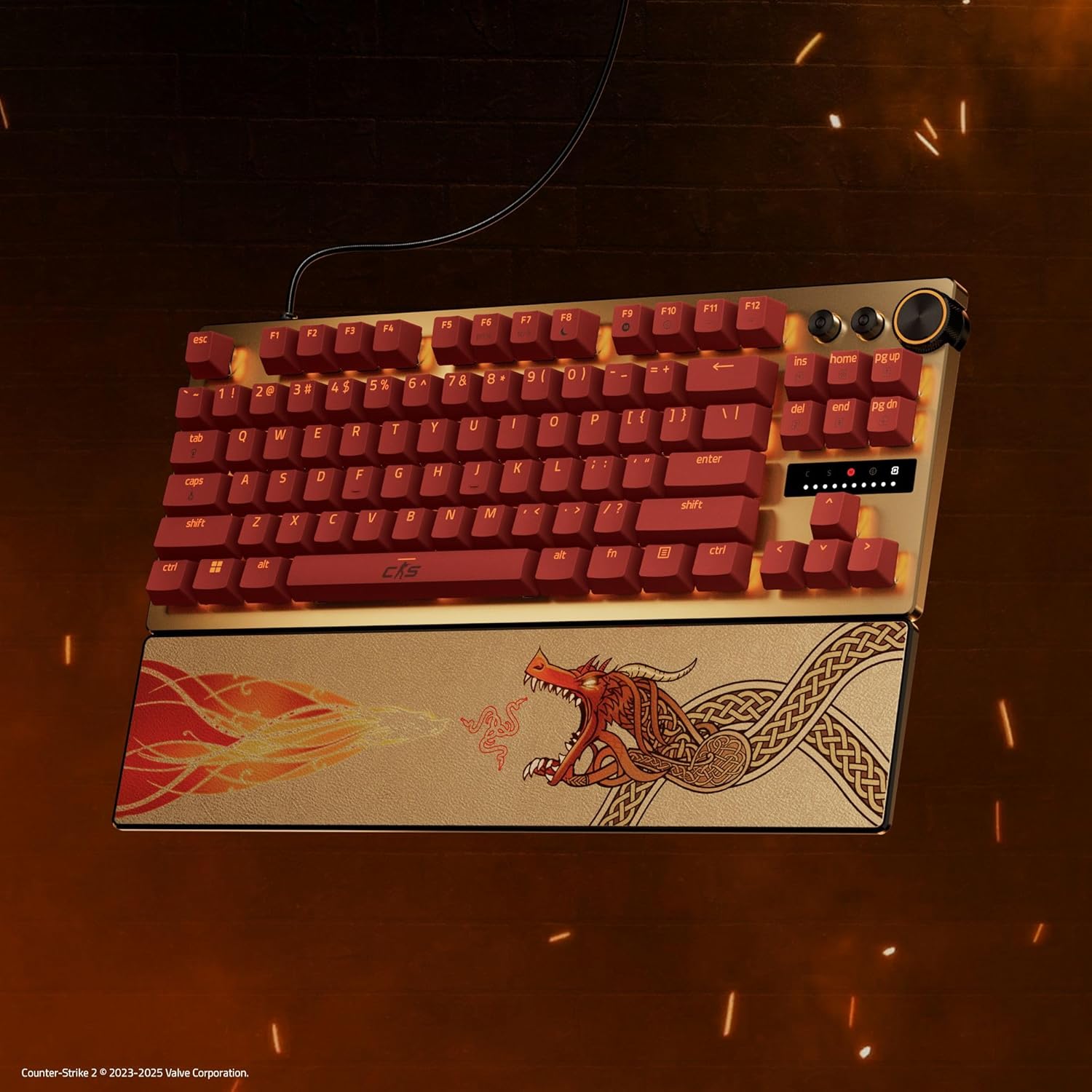 Razer Huntsman V3 Pro Tenkeyless CS2 Dragon Lore Keyboard - Analog Optical RGB