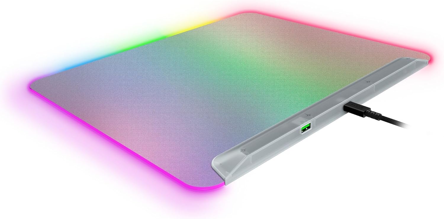 Razer Firefly V2 Pro Fully Illuminated RGB Gaming Mouse Mat: Backlit Design - 15 Zone Lighting - USB