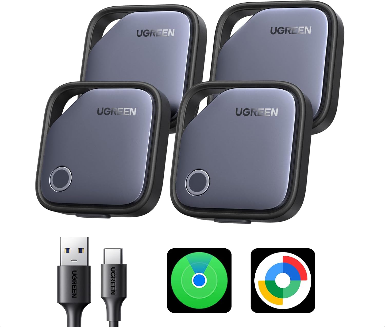 UGREEN FineTrack Duo 4 Pack GPS Tracker