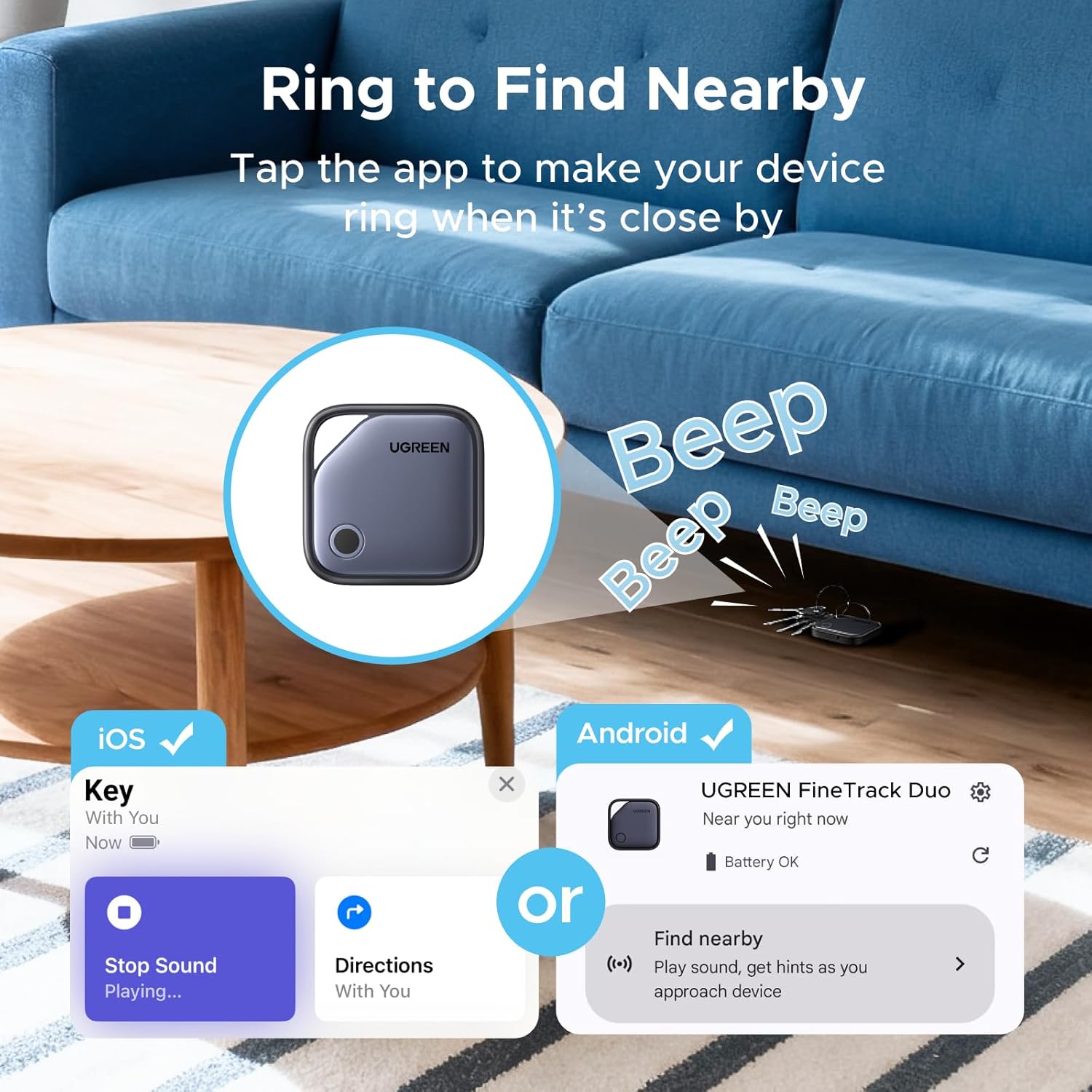UGREEN FineTrack Duo 4 Pack GPS Tracker