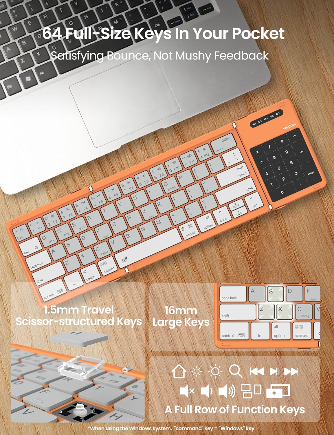 Nillkin Foldable Bluetooth Keyboard with Touchpad