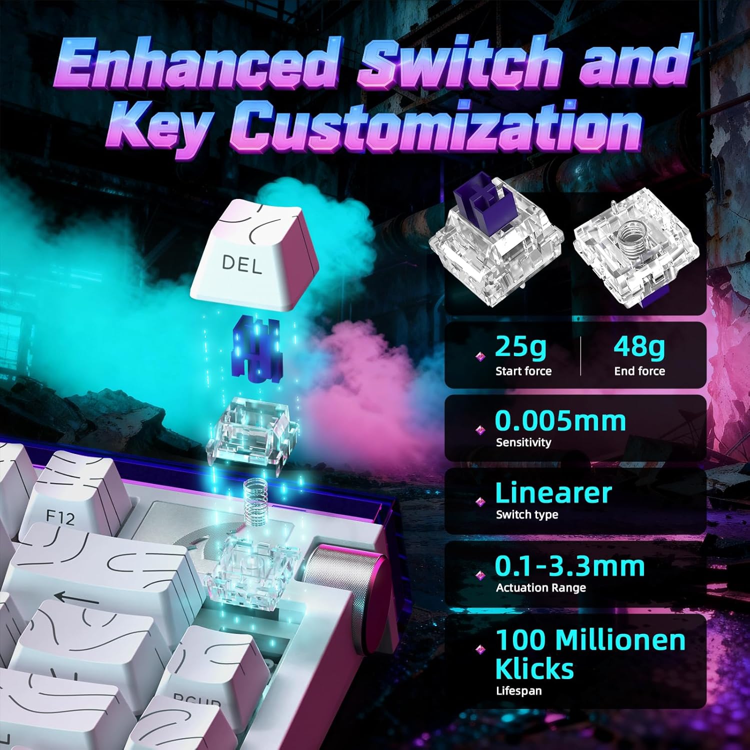 ATTACK SHARK R85 HE Wired 75% RGB Keyboard