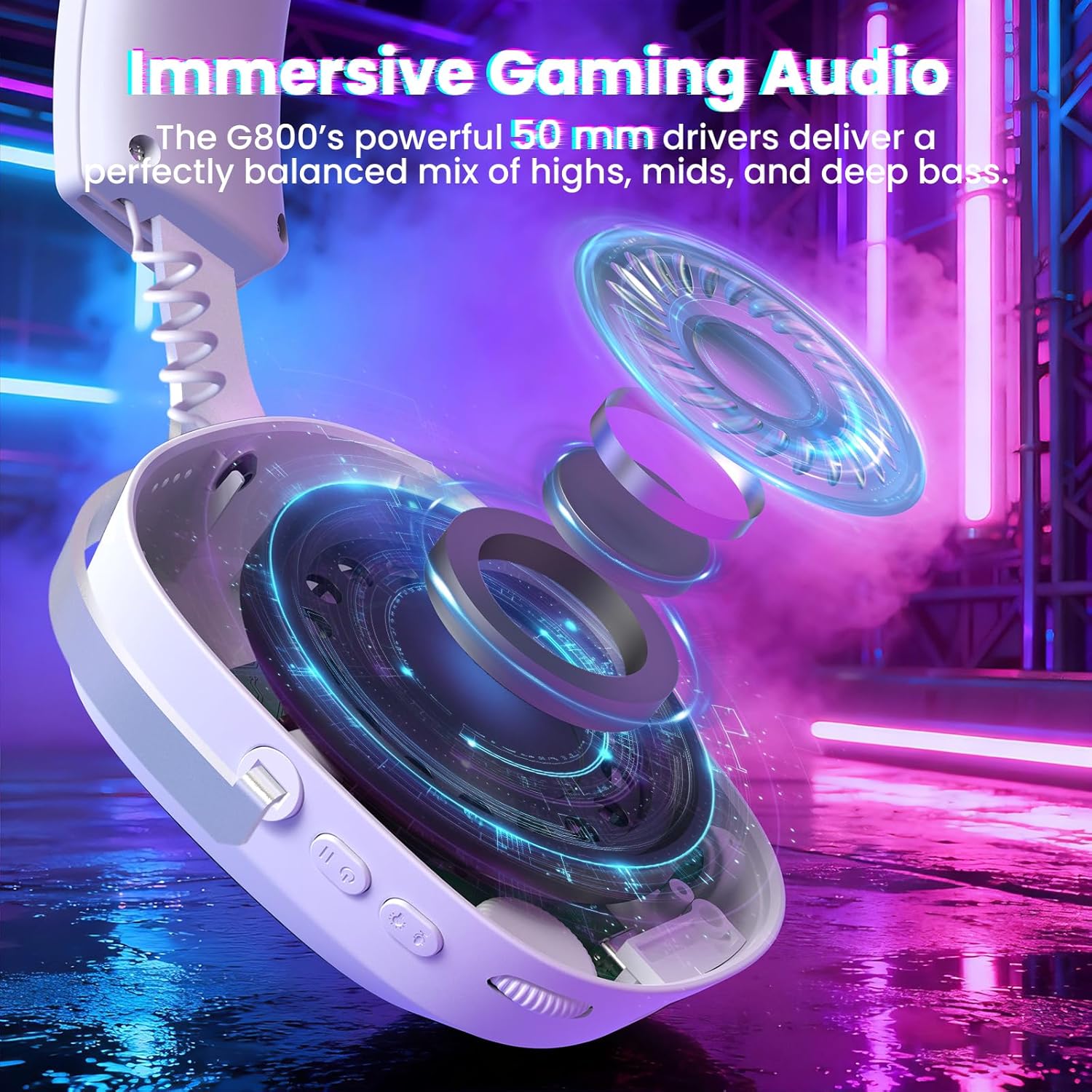 ATTACK SHARK G800 Wireless RGB Gaming Headset