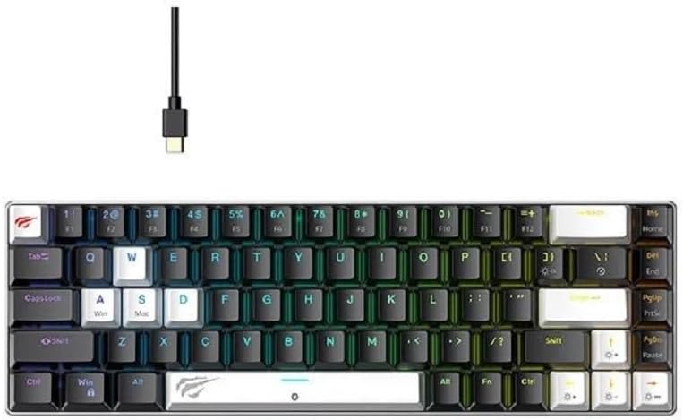 Havit KB906L RGB Mechanical Gaming Keyboard, 68 Keys, 8K Polling