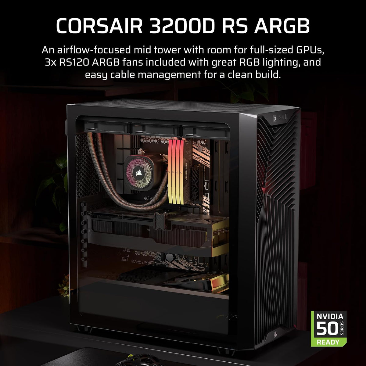 CORSAIR 3200D RS ARGB Mid-Tower Case
