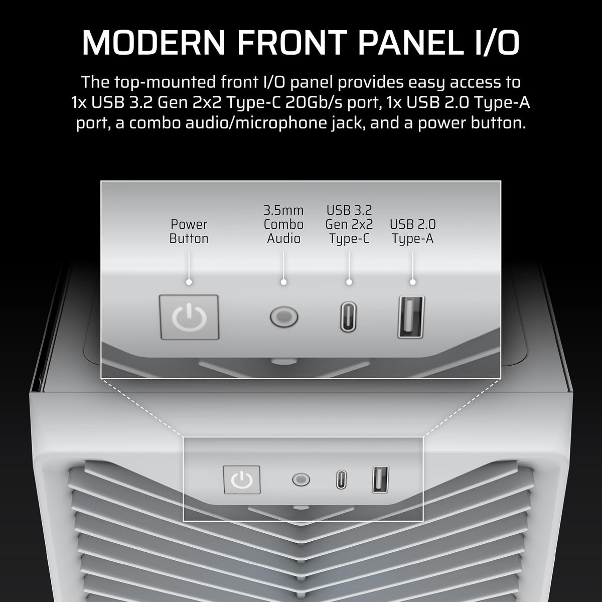 CORSAIR 3200D RS ARGB Mid-Tower Case White