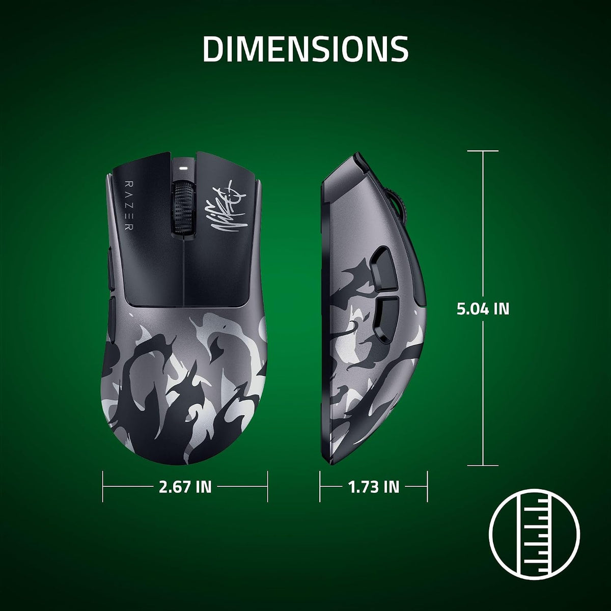 Razer DeathAdder V4 Pro Wireless Gaming Mouse: 57g Lightweight - 8000Hz Polling Rate - Optical Scroll Wheel - Optical Switches Gen-4 - Focus Pro 45K Sensor Gen-2 - Up to 150 Hr Battery - Niko Edition
