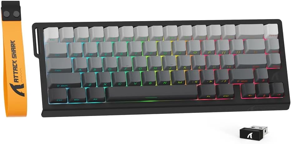 ATTACK SHARK X68PRO HE Rapid Trigger (Hall Effect) Tri-Mode (2.4G/Bluetooth/USB-C) Magnetic Gaming K