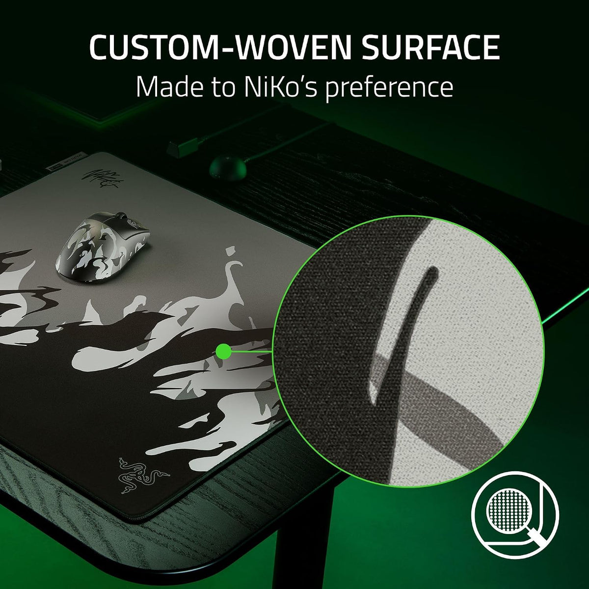 Razer Gigantus V2 NiKo Edition - soft e-sports gaming mouse pad - soft GlideCore foam - specially woven surface for greater control - rollable - 500 mm x 480 mm NiKo