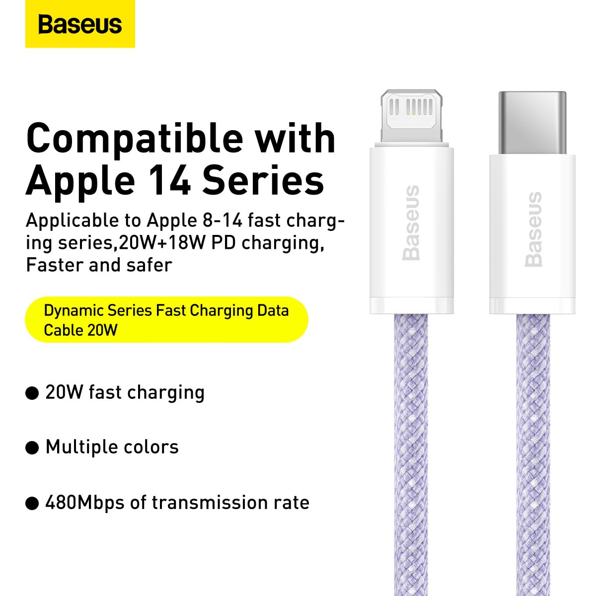 Baseus 2M 20W USB-C to Lightning Cable