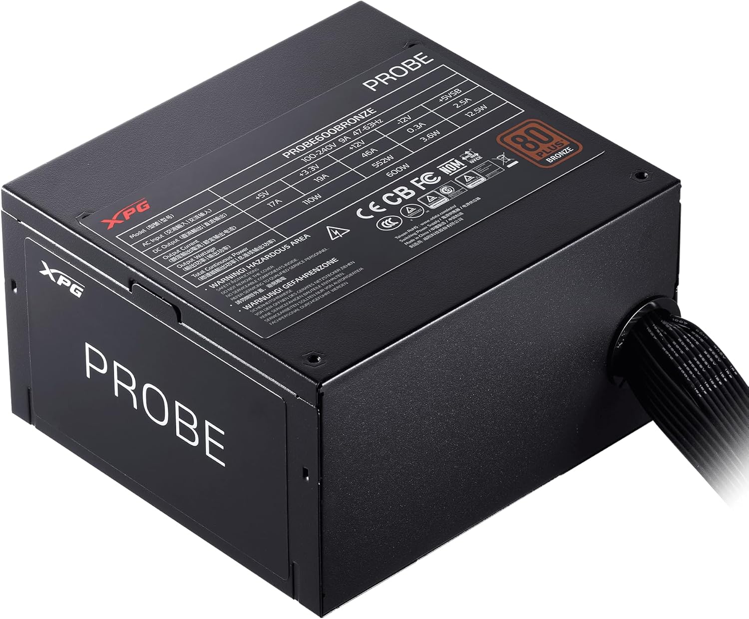 XPG PROBE 600W 80+ Bronze Non Modular Power Supply