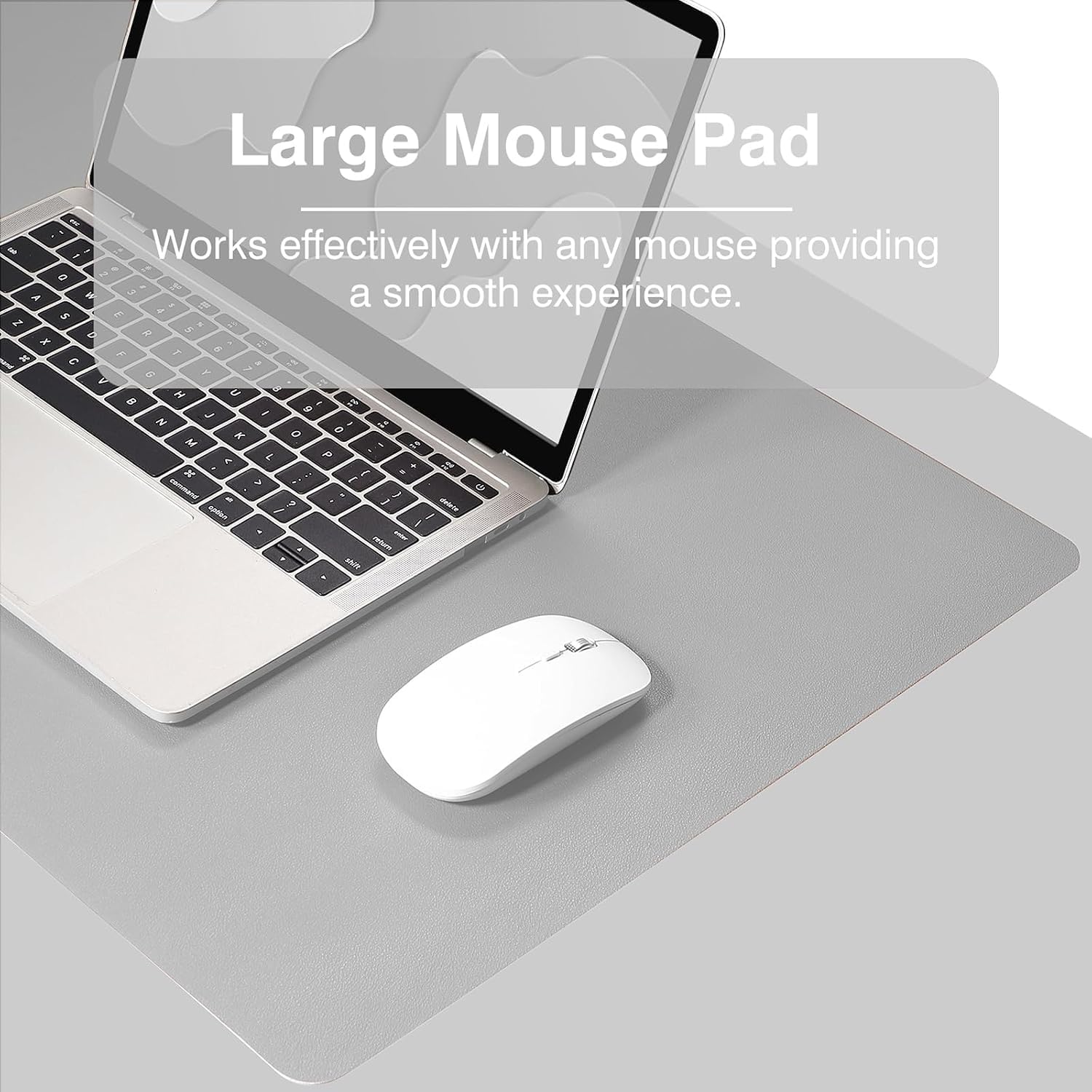 Waterproof Leather Desk Mat 60x35 cm Gray