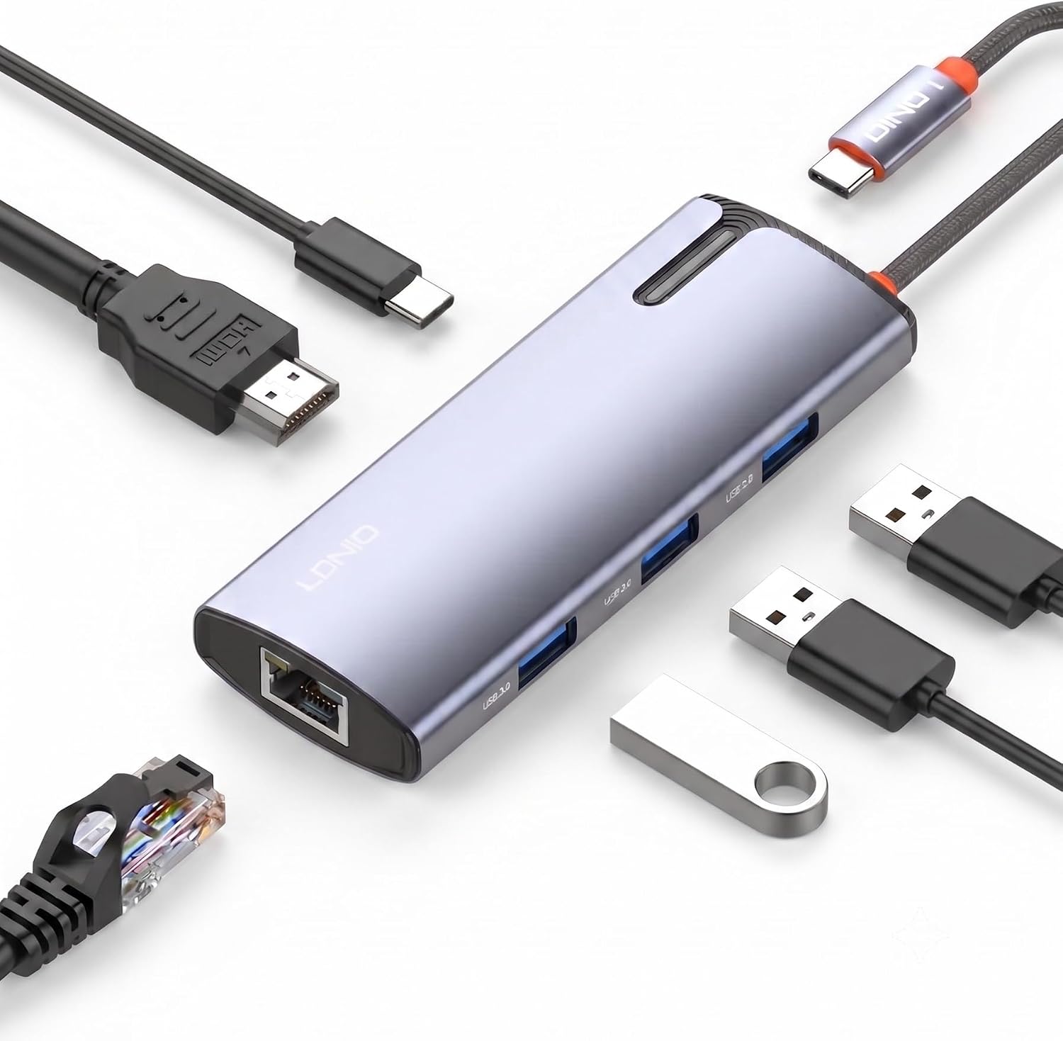 LDNIO 6-in-1 USB-C Docking Station HUB