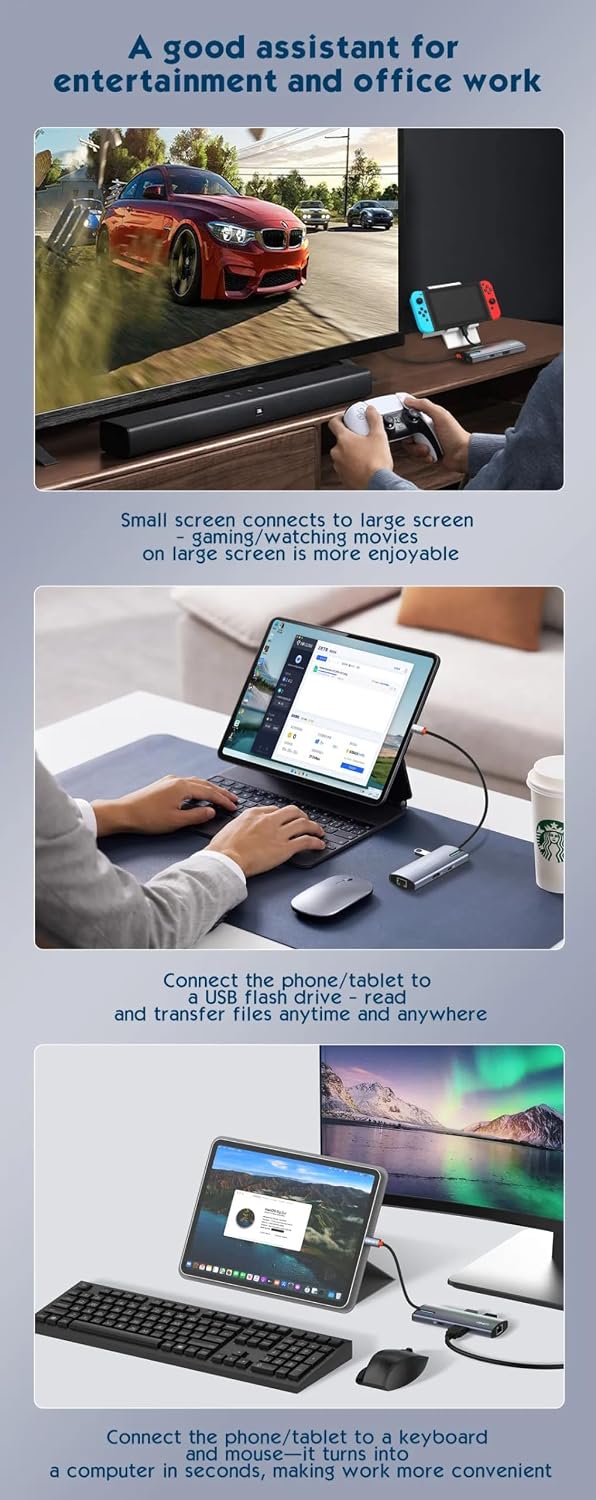 LDNIO 6-in-1 USB-C Docking Station HUB